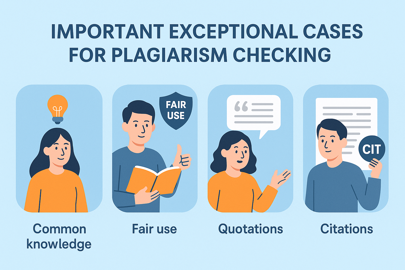 Important Exceptional Cases For Plagiarism Checking